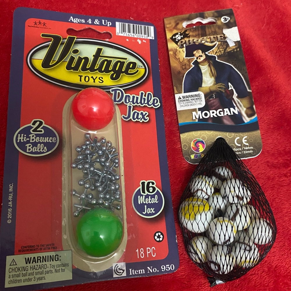 Vintage Toys Double Jax Set with Red and Green Balls